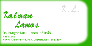 kalman lamos business card