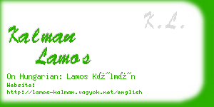 kalman lamos business card